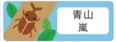 カブトムシ・クワガタのお名前シール